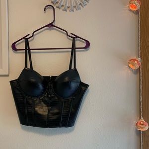 Size Large Leather Crop top